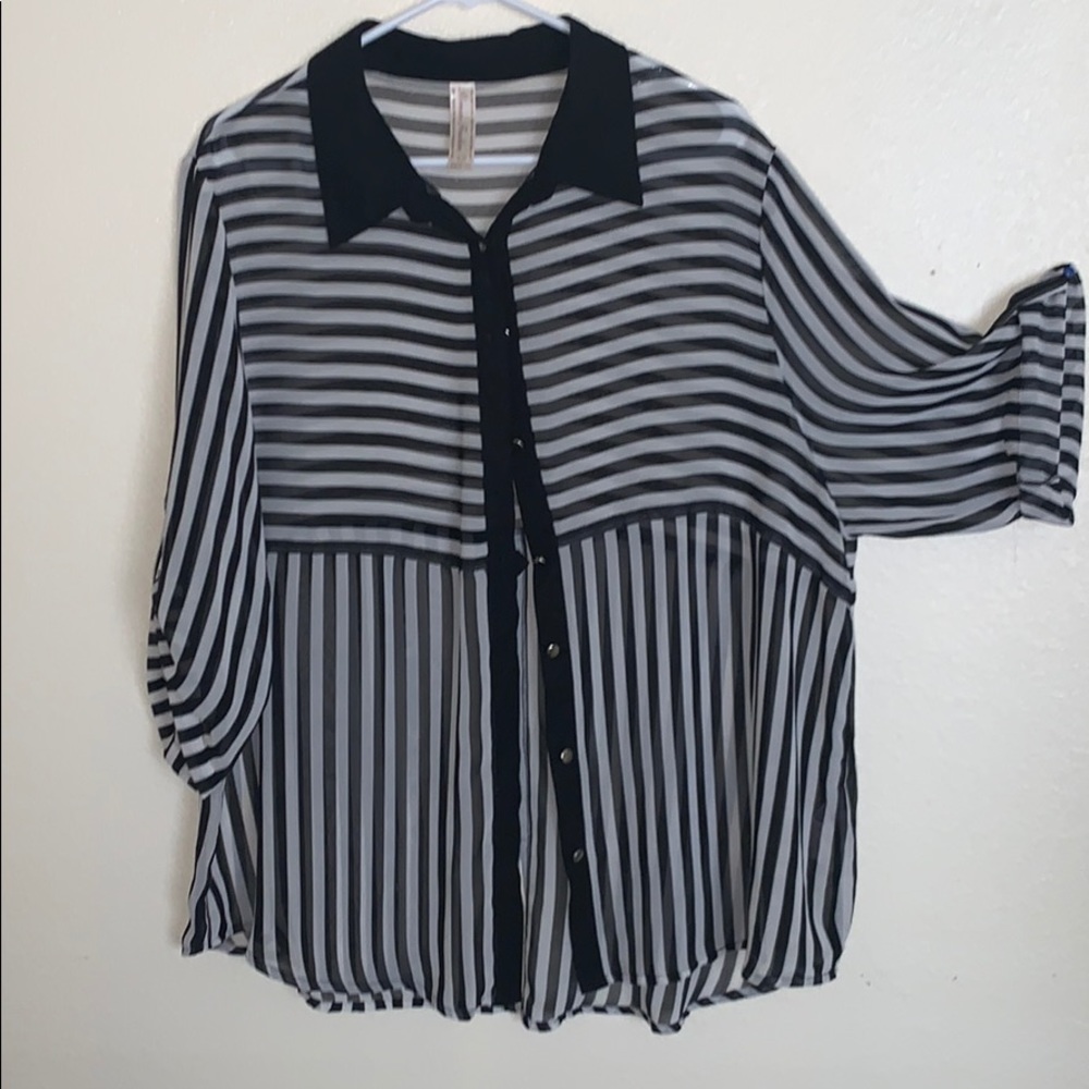 Sheer button up